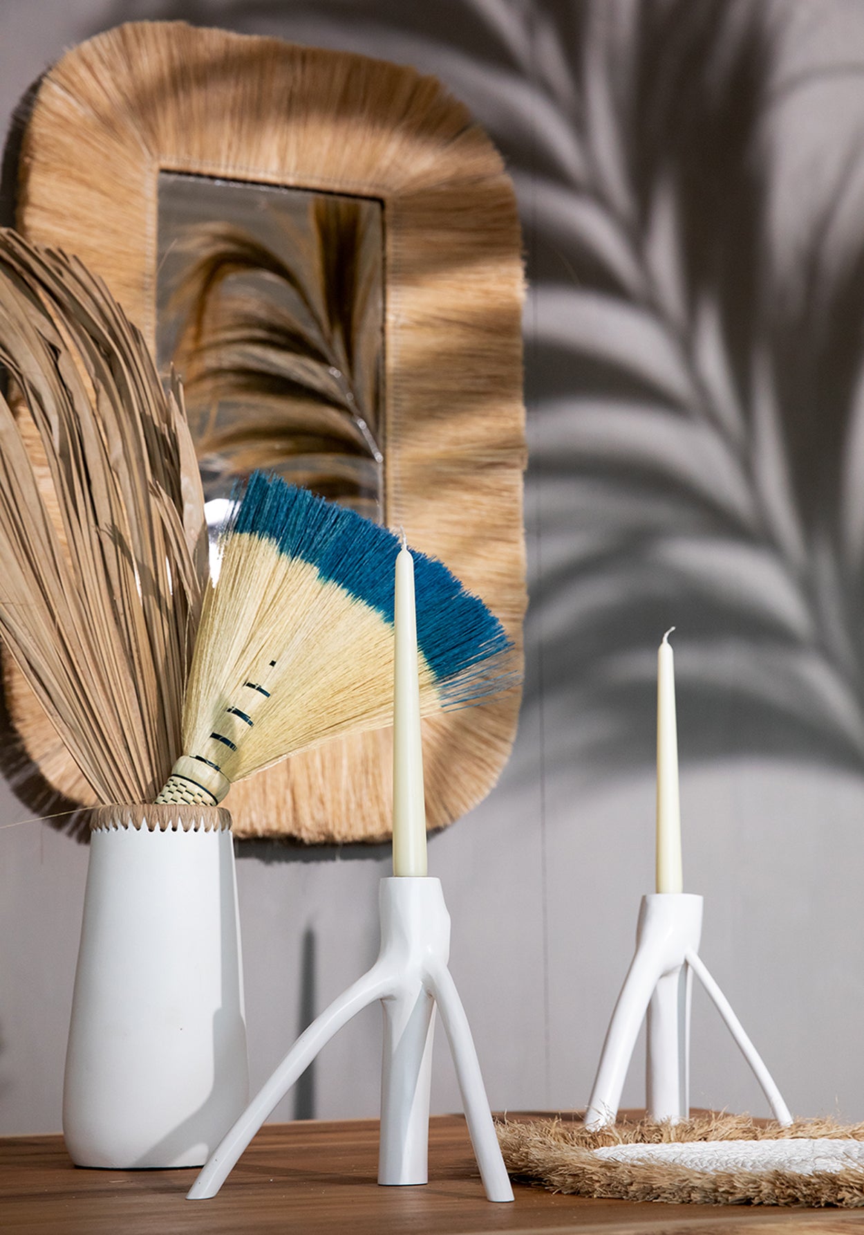 The Seagrass Raffia Placemat - White Natural