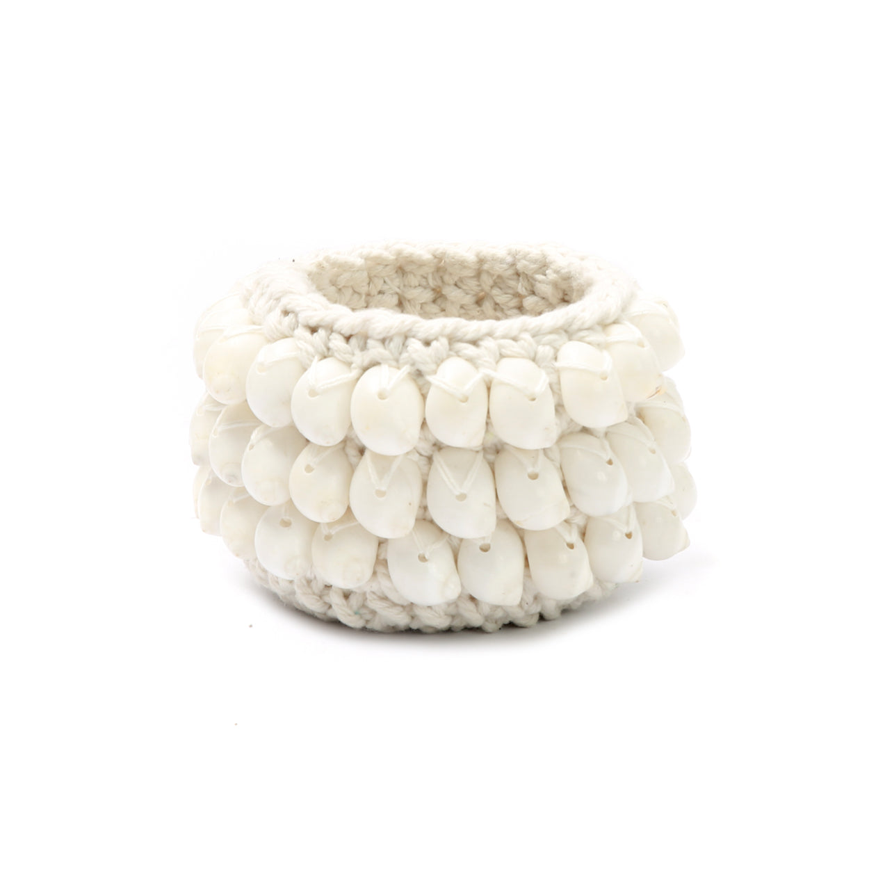 The Kai Macrame Candle Holder - White - S