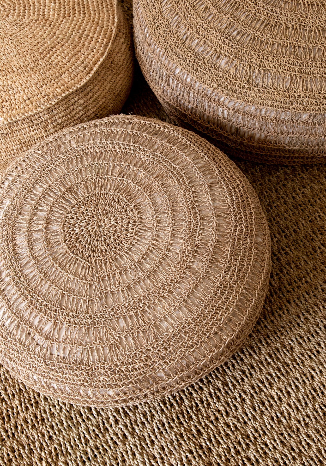 The Seagrass Pouffe - Natural - L