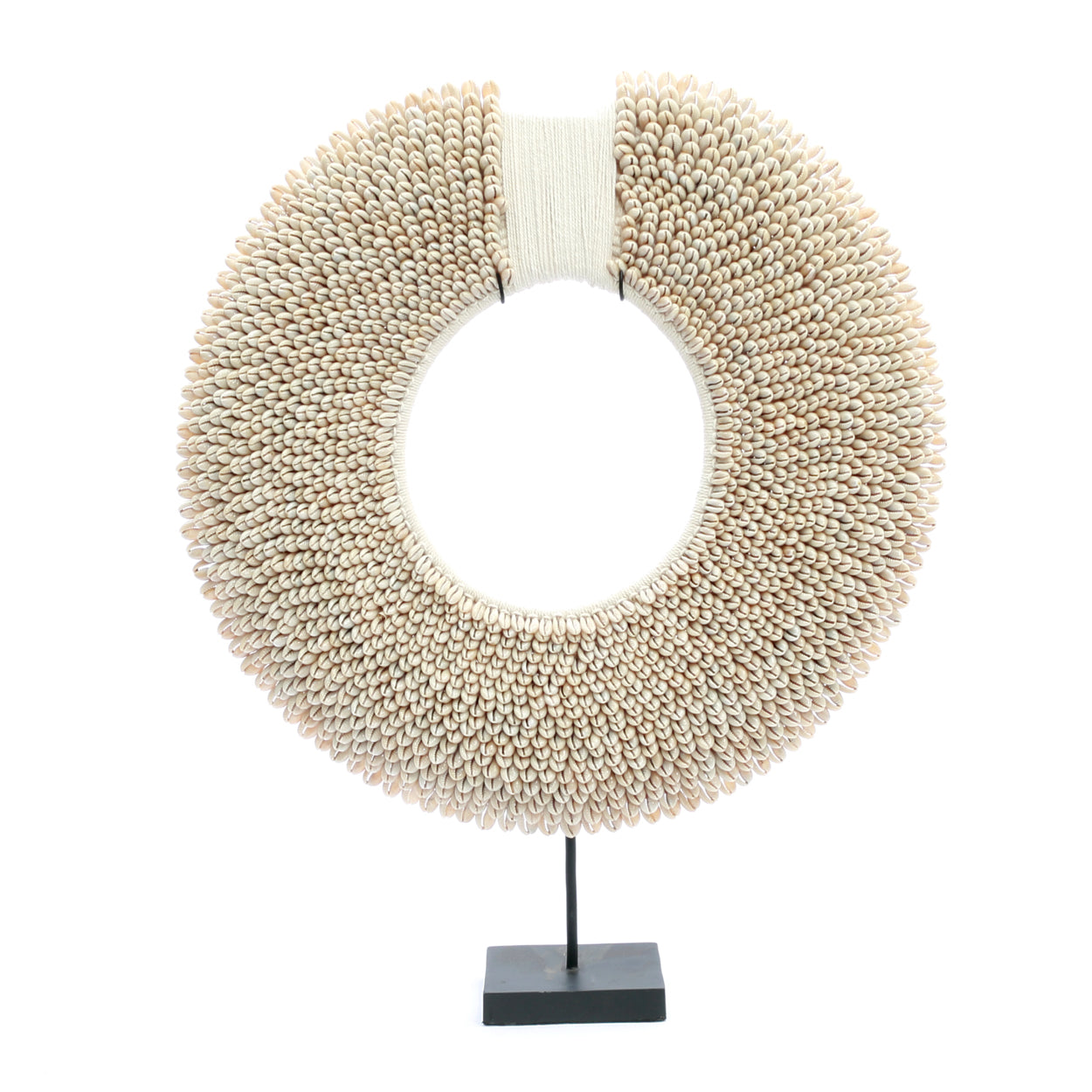 The Papua Shell Disc on Stand - White - L