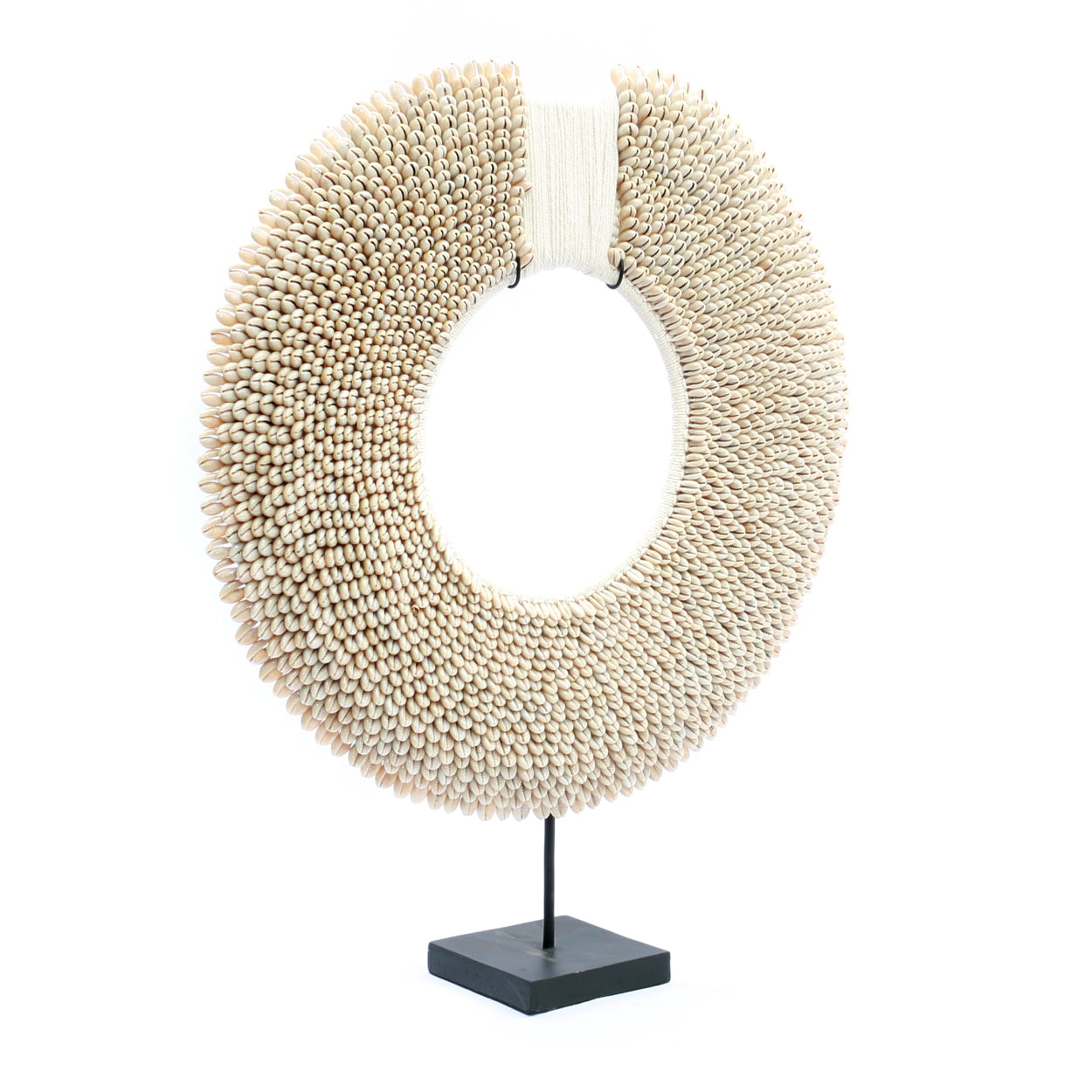 The Papua Shell Disc on Stand - White - L