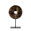 The Marble Disc on Stand - Emperador Brown - M