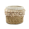 The Weaved Cowrie Basket #1 - Natural White
