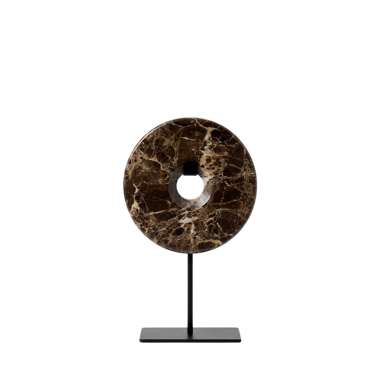 The Marble Disc on Stand - Emperador Brown - S