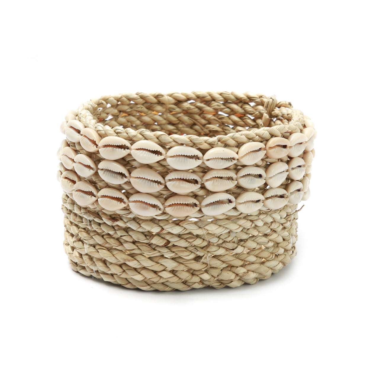 The Weaved Cowrie Basket #2 - Natural