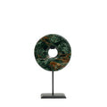 The Marble Disc on Stand - Bidasar Green - S