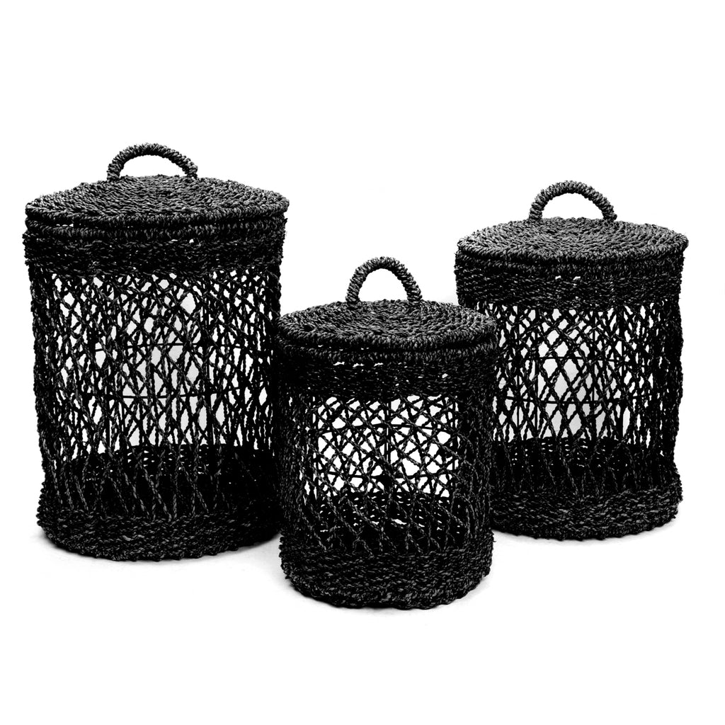 The Laundry Basket - Black - Set of 3