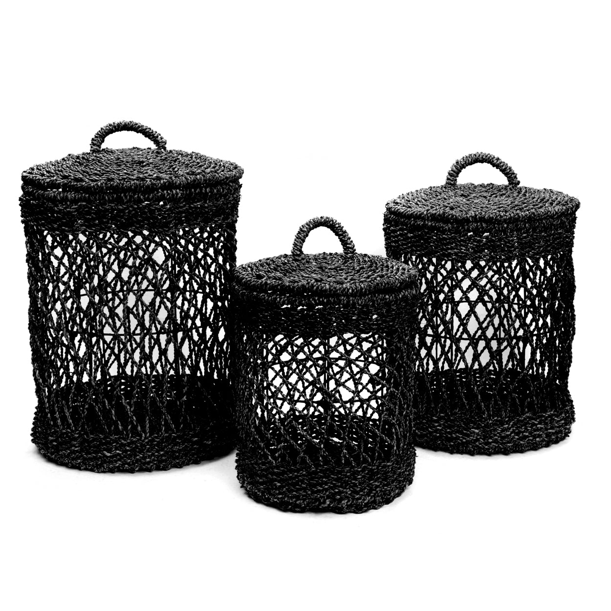 The Laundry Basket - Black - Set of 3