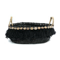 The Boho Fringe Basket - Black Natural