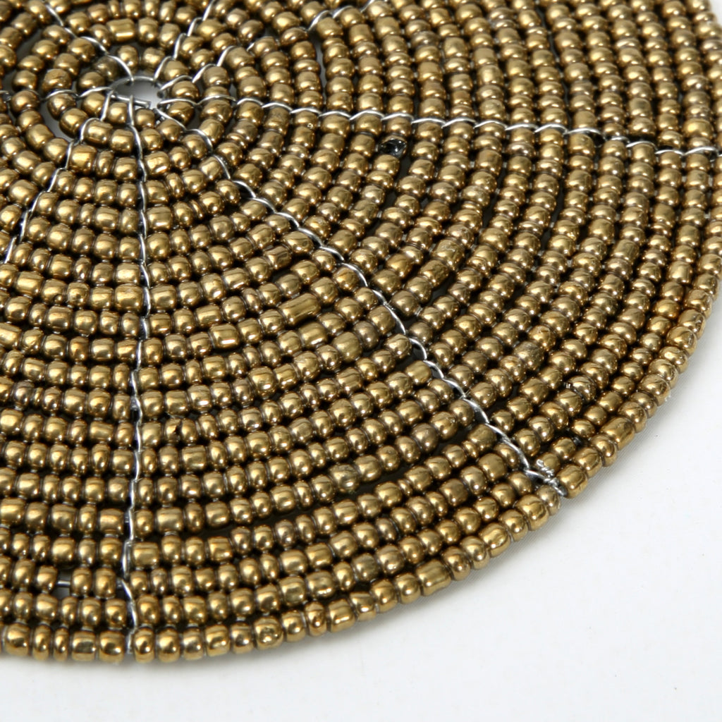The Beaded Coaster - Gold
