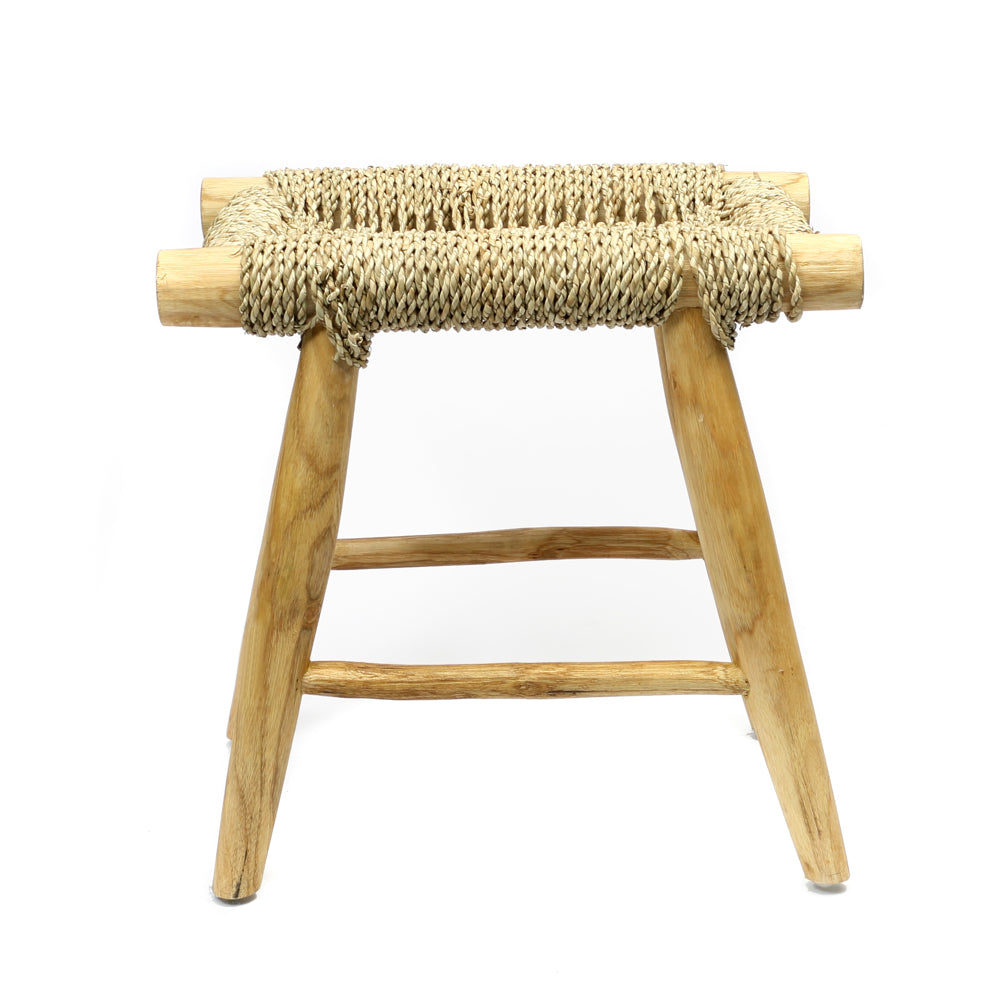 The Porto Seagrass Stool - Natural
