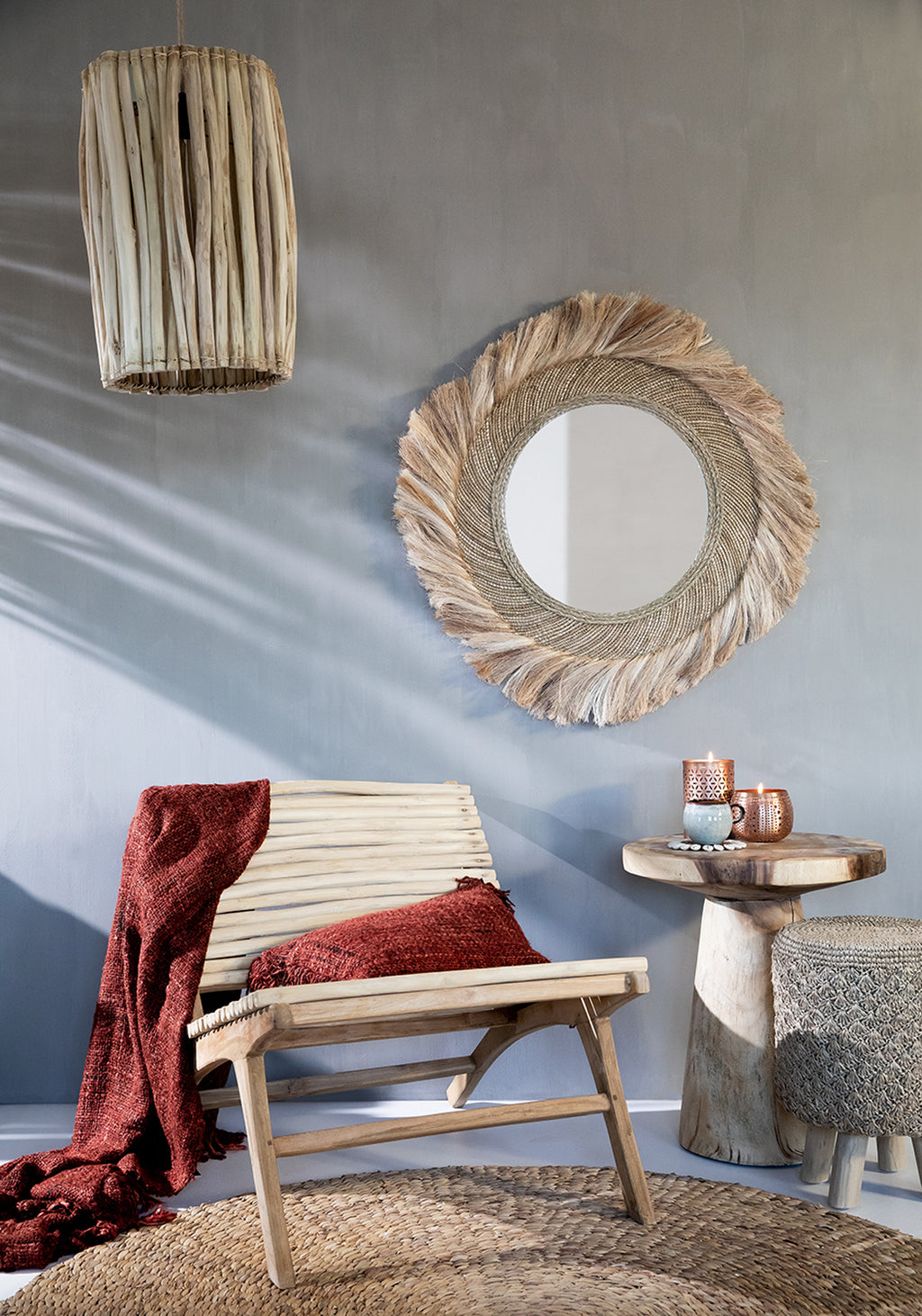 The Raffia Tressed Stool