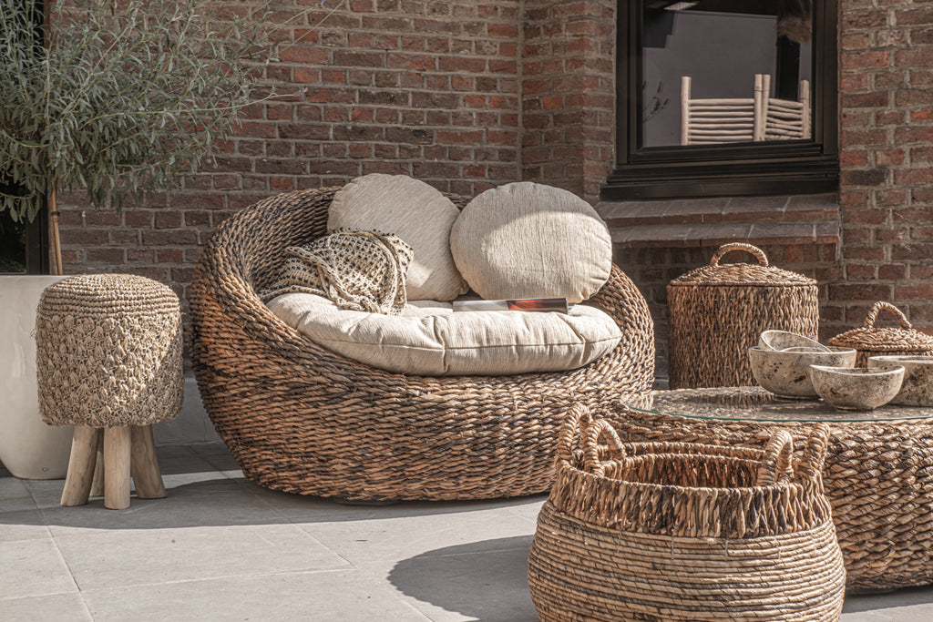 The Raffia Tressed Stool
