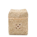 The Beaded Flowers Baskets - Natural Brown - L