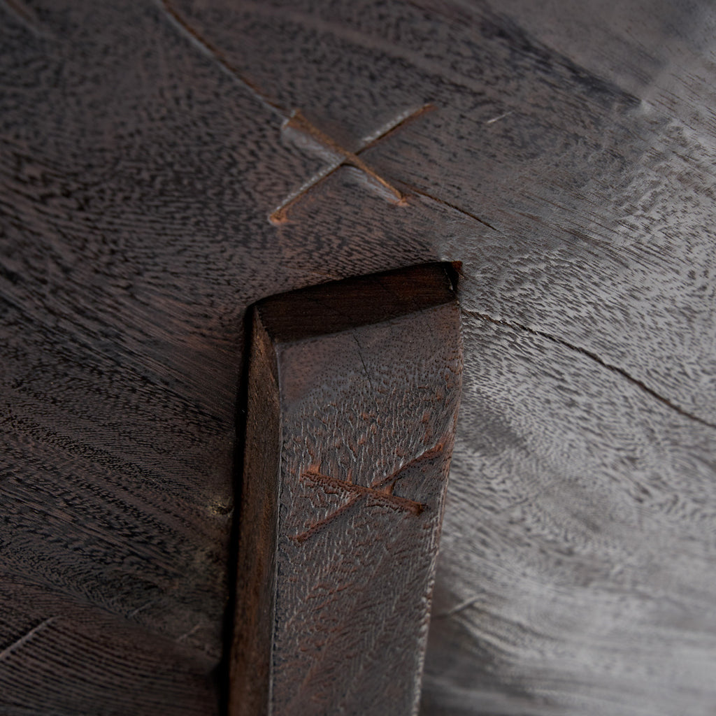 Round Dining Table - Dark Walnut