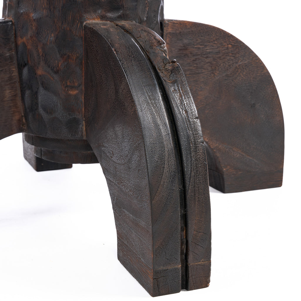 Round Dining Table - Dark Walnut