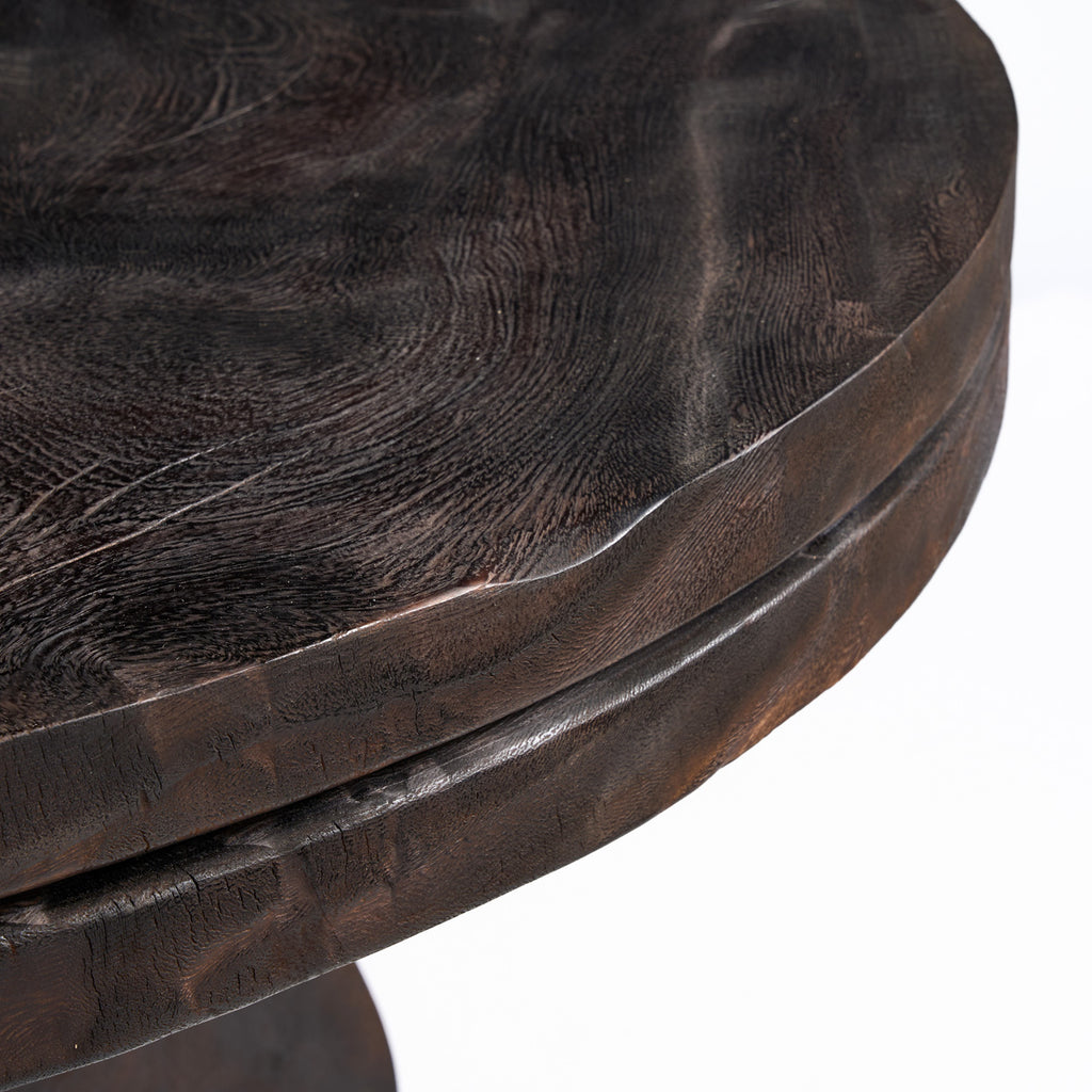 Round Dining Table - Dark Walnut
