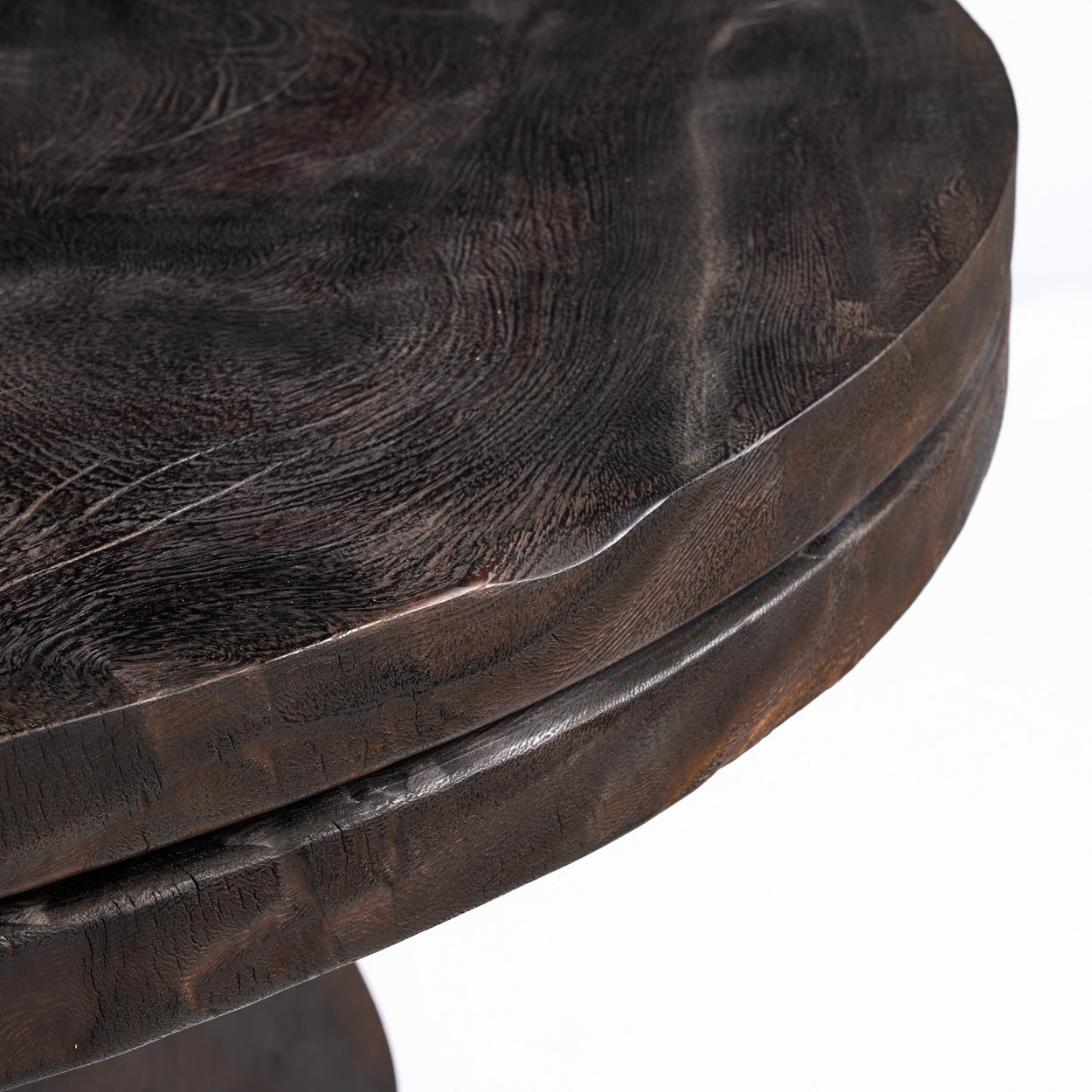 Round Dining Table - Dark Walnut