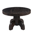 Round Dining Table - Dark Walnut
