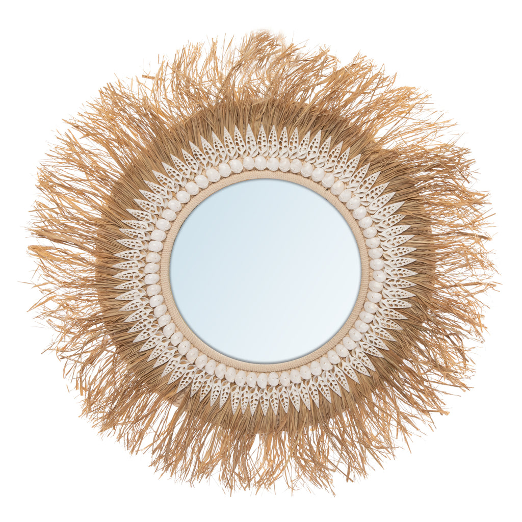 The Raffia Ginger Mirror -  Natural
