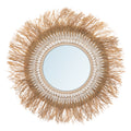 The Raffia Ginger Mirror -  Natural