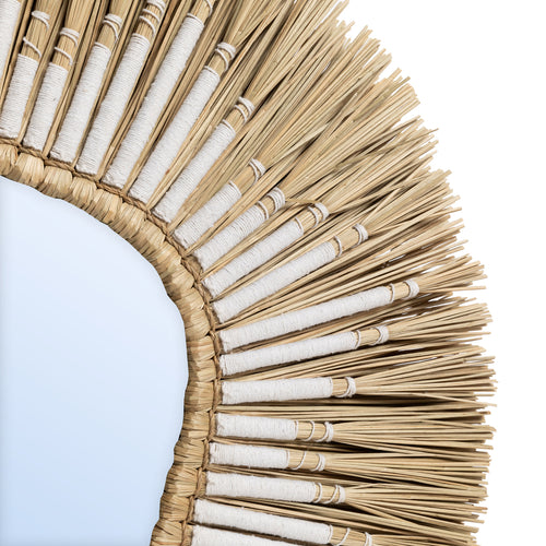 The Alang Alang Cotton Mirror - White Natural