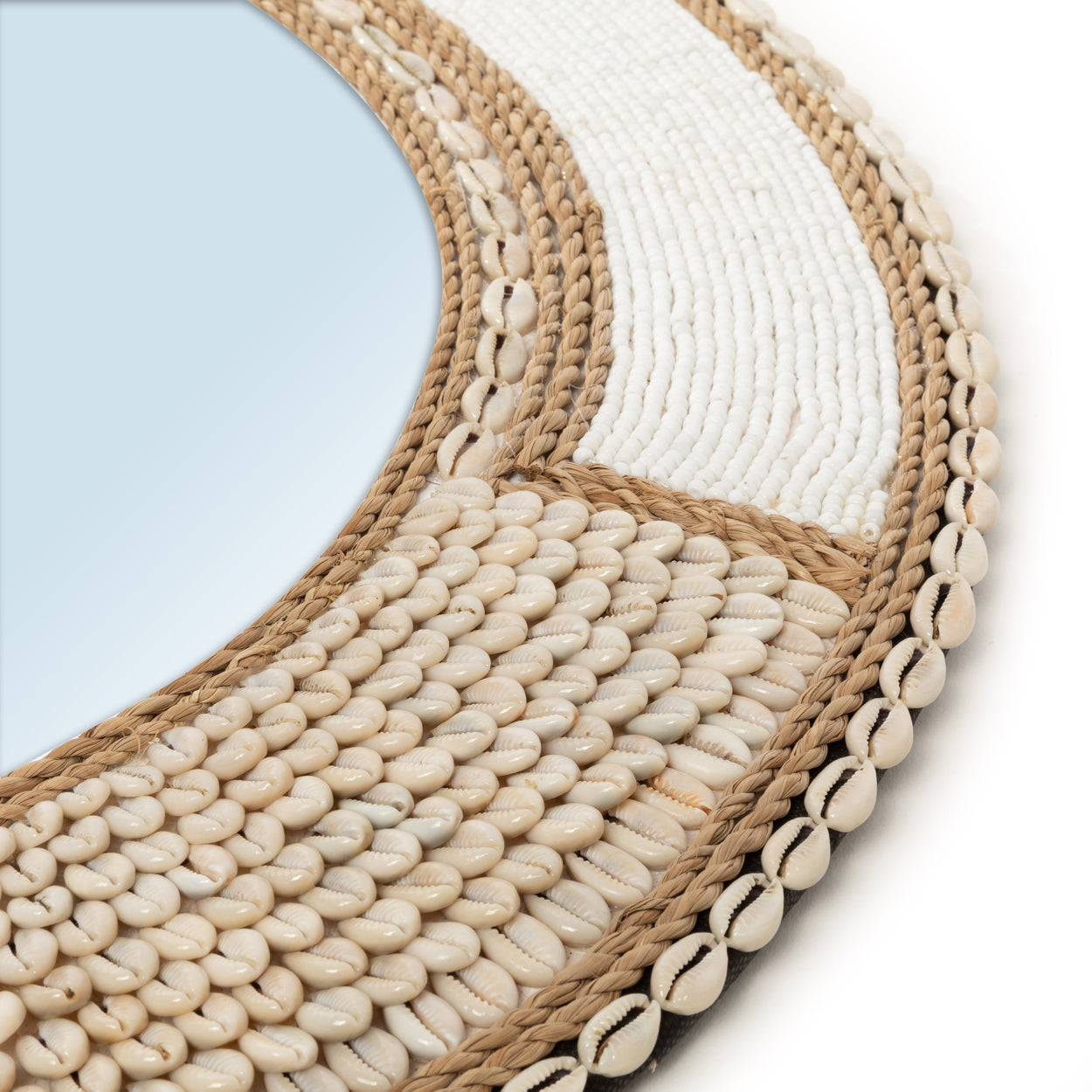 The Shell Disc Mirror - Natural White - L
