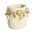 The Gold Macrame Candle Holder - Natural Gold - S
