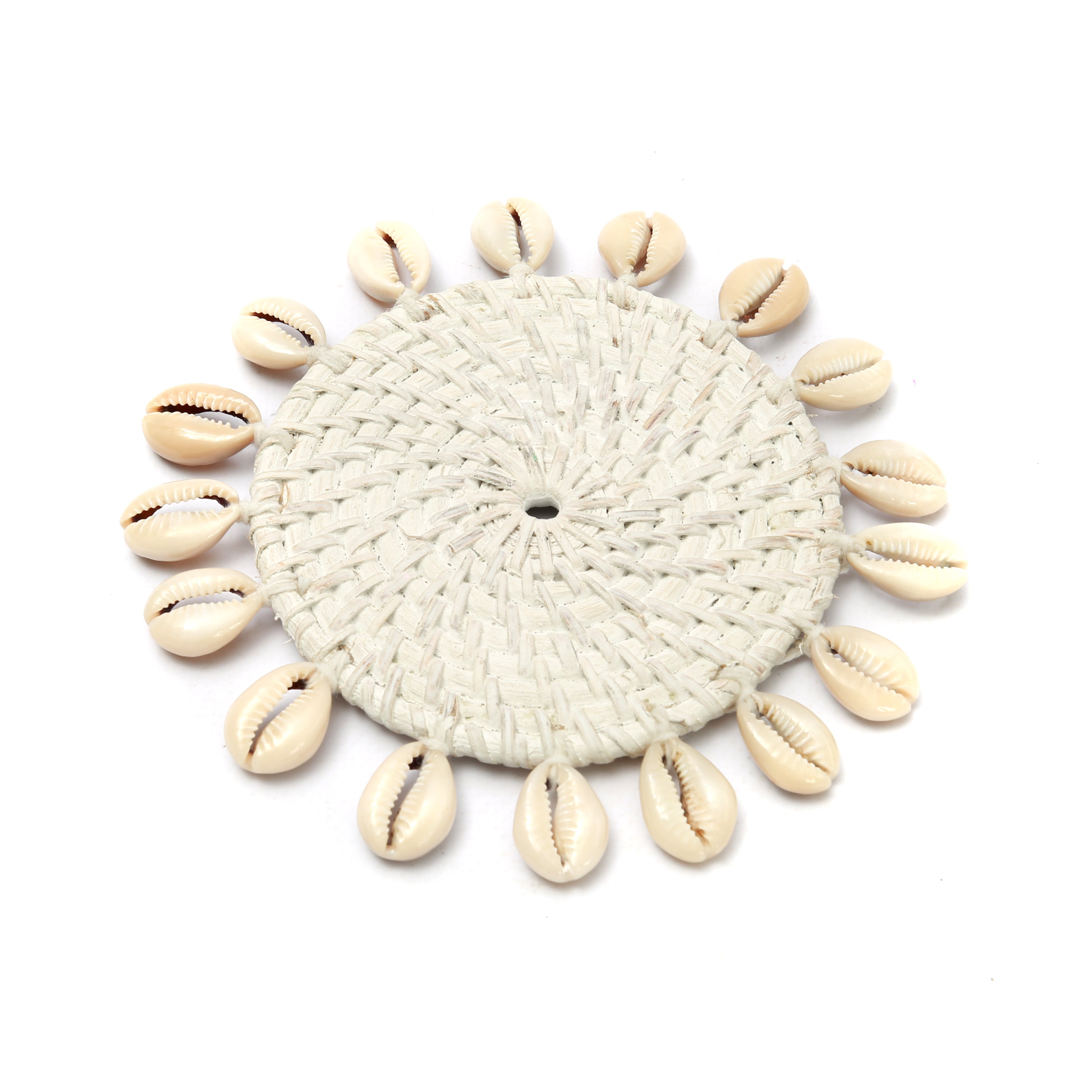 The Cowrie Coaster - White
