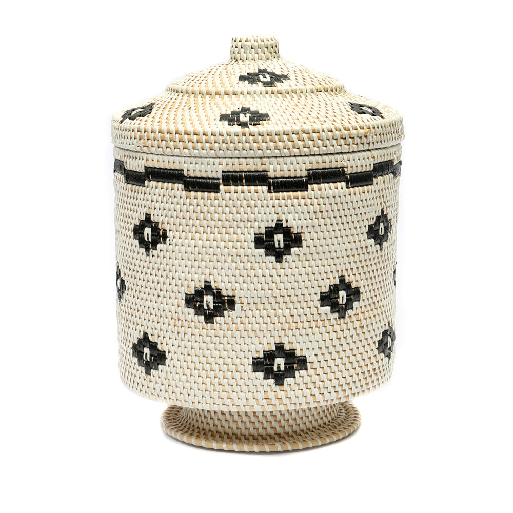 The Paddy Rice Basket - White Black - M