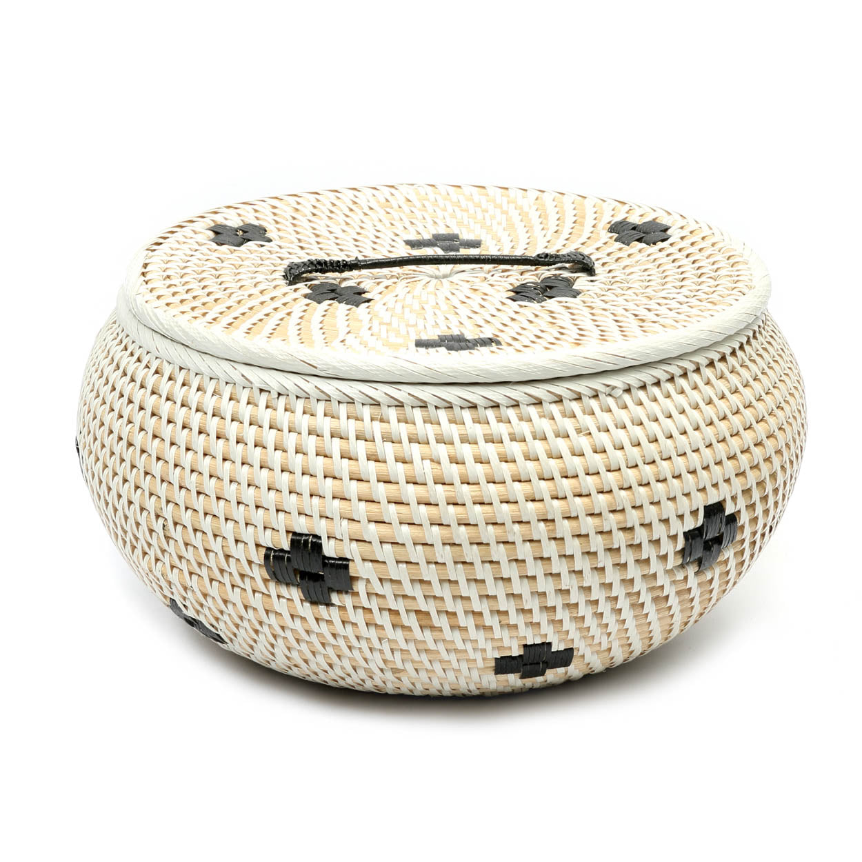The Sticky Rice Basket - White Black - S
