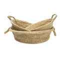 The Raffia Basket Trays - Natural - Set of 3