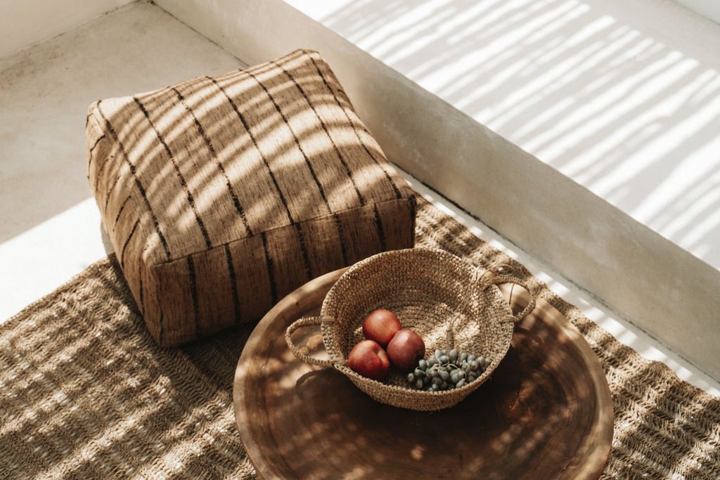 The Raffia Basket Trays - Natural - Set of 3