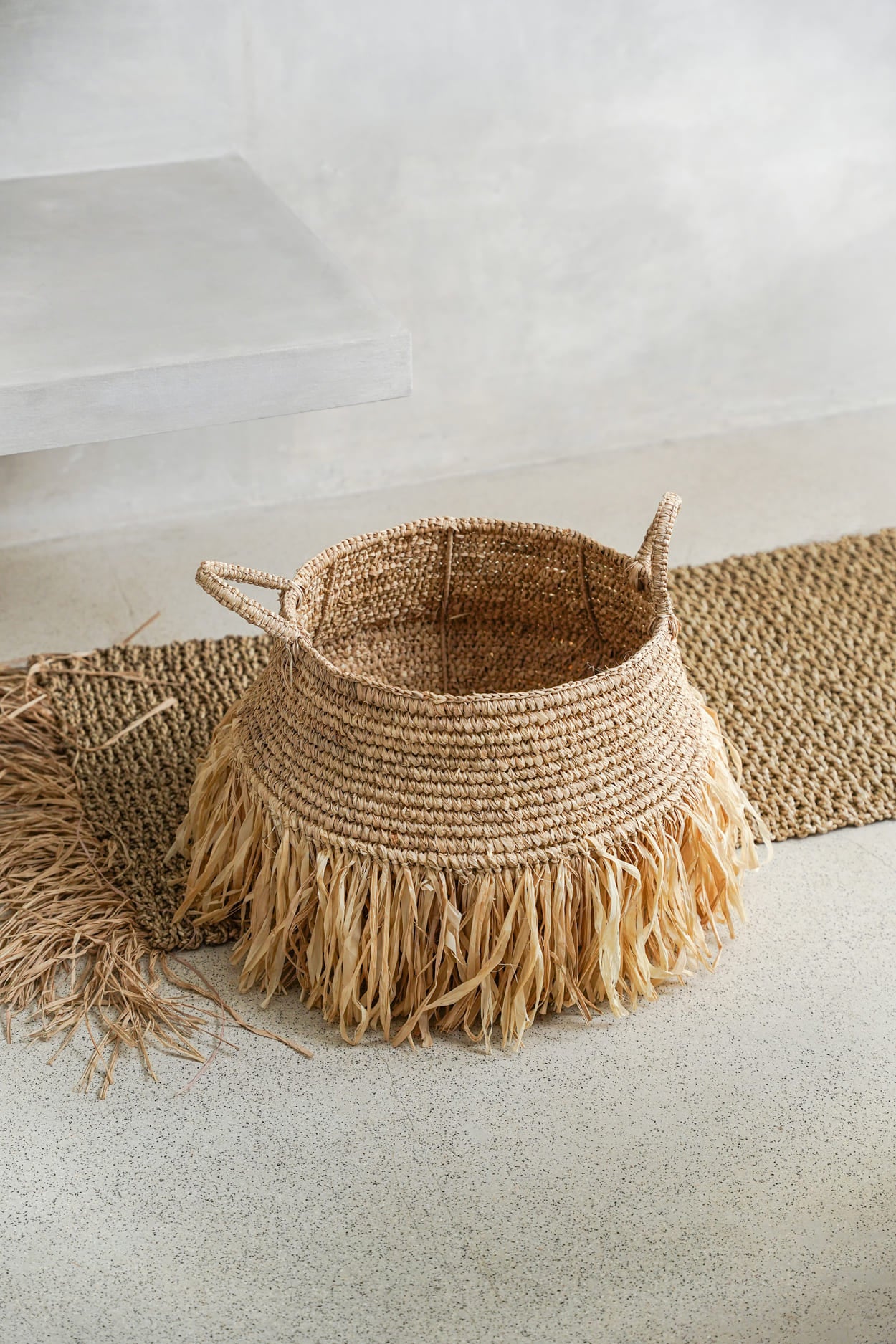 The Raffia Deluxe Baskets - Natural - Set of 2