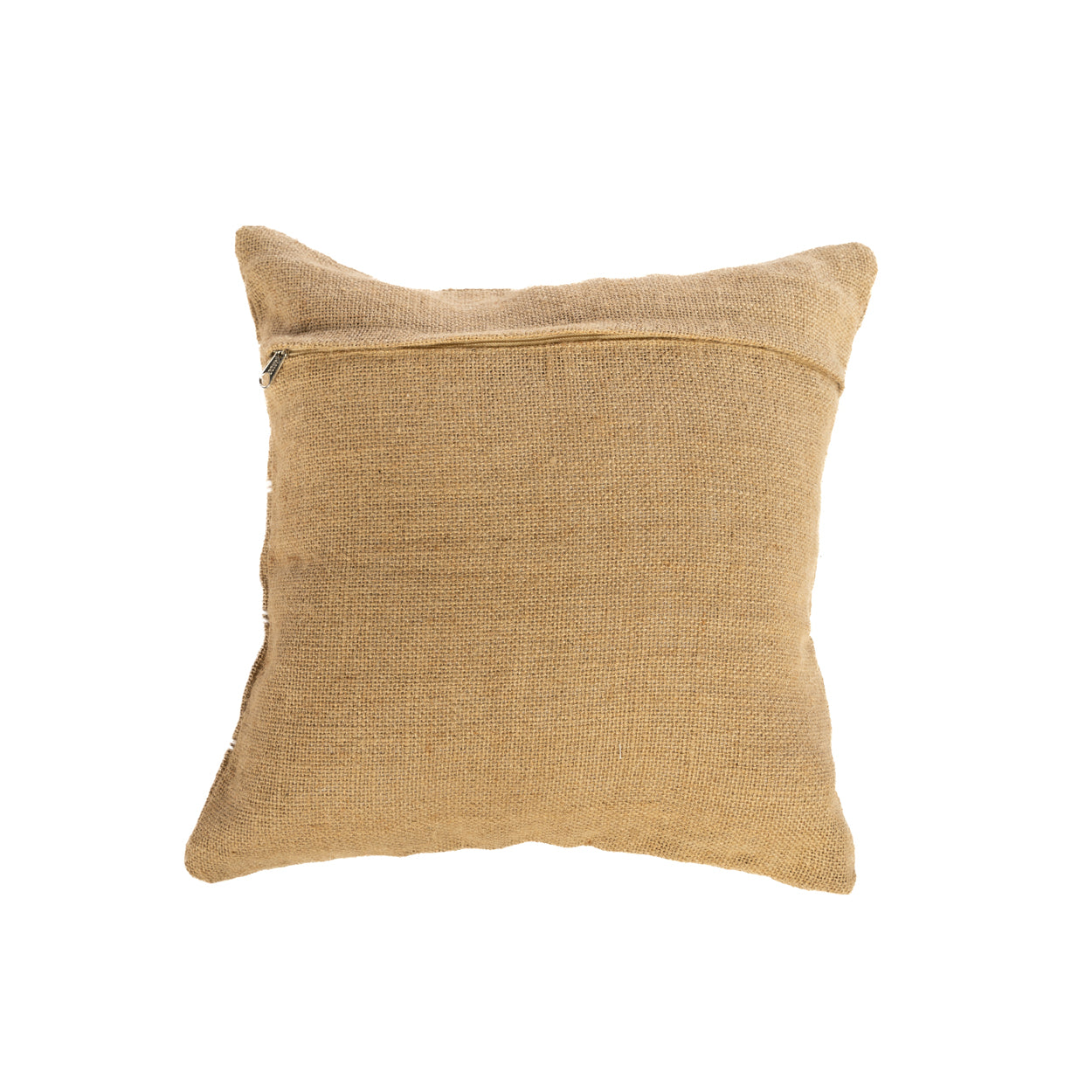 The Jute Cushion Cover - Natural - Black Stitching - 60x60