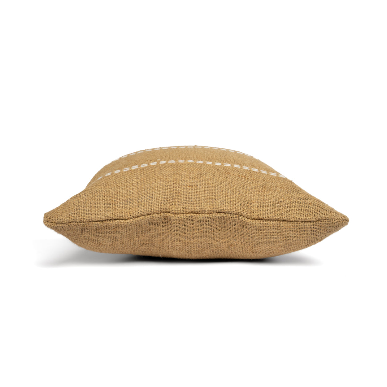 The Jute Cushion Cover - Natural - White Stitching - 40x40
