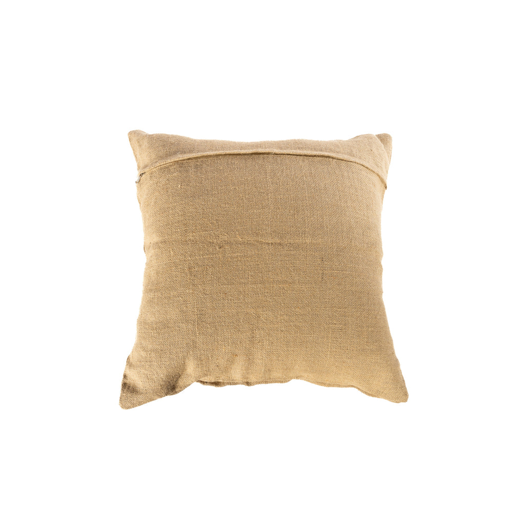 The Jute Cushion Cover - Natural - White Stitching - 40x40