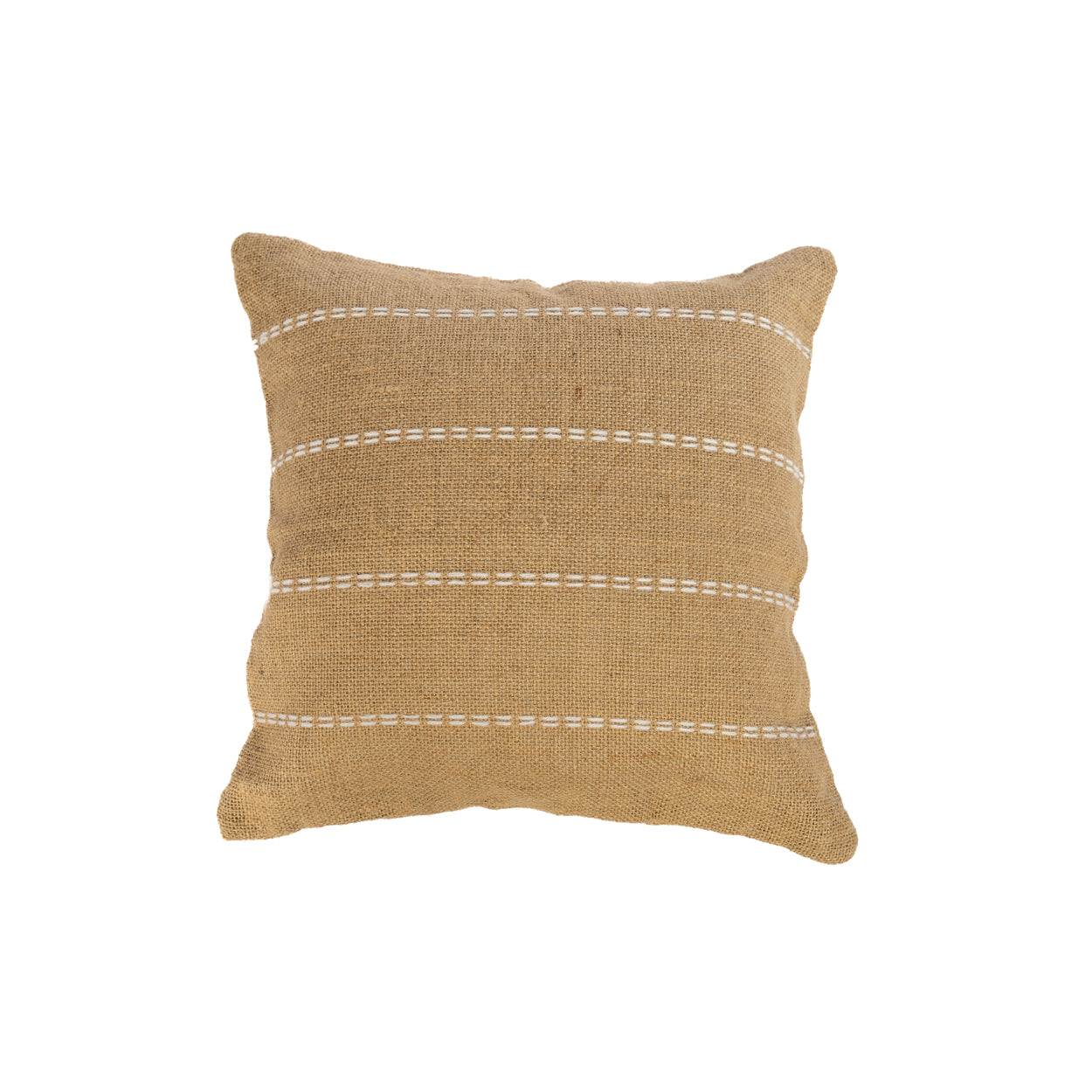 The Jute Cushion Cover - Natural - White Stitching - 40x40