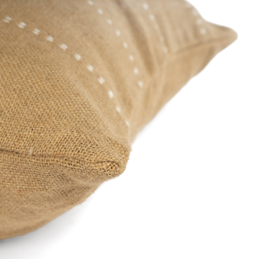 The Jute Cushion Cover - Natural - White Stitching - 60x60