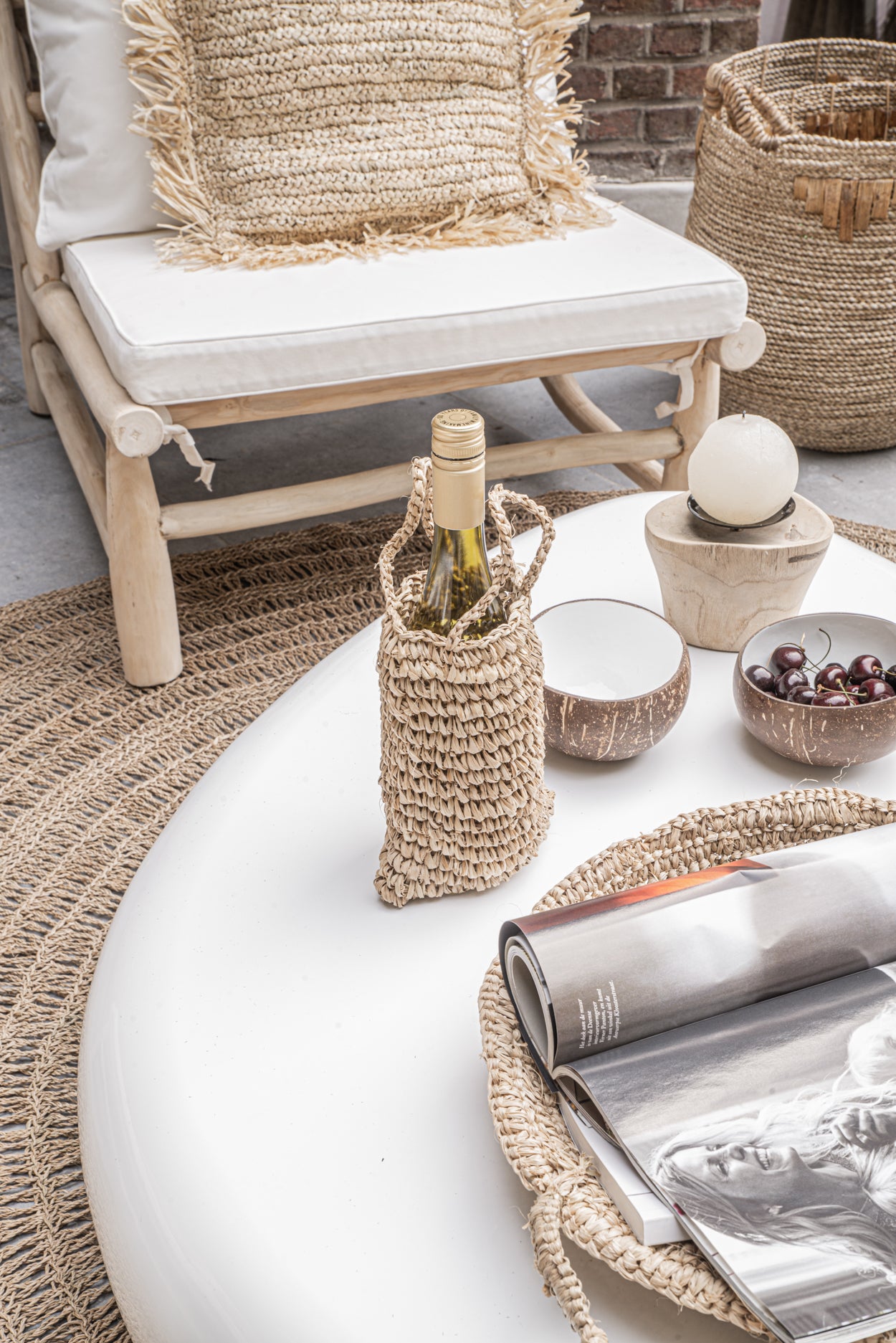 The Raffia Bottle Holder