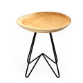 The Rain Tree Side Table - Natural Black