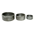 The Burned Cylinder Dish - Grey - Set of 3