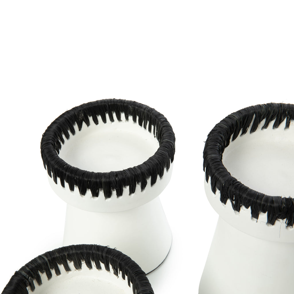 The Pretty Candle Holder - White Black - S