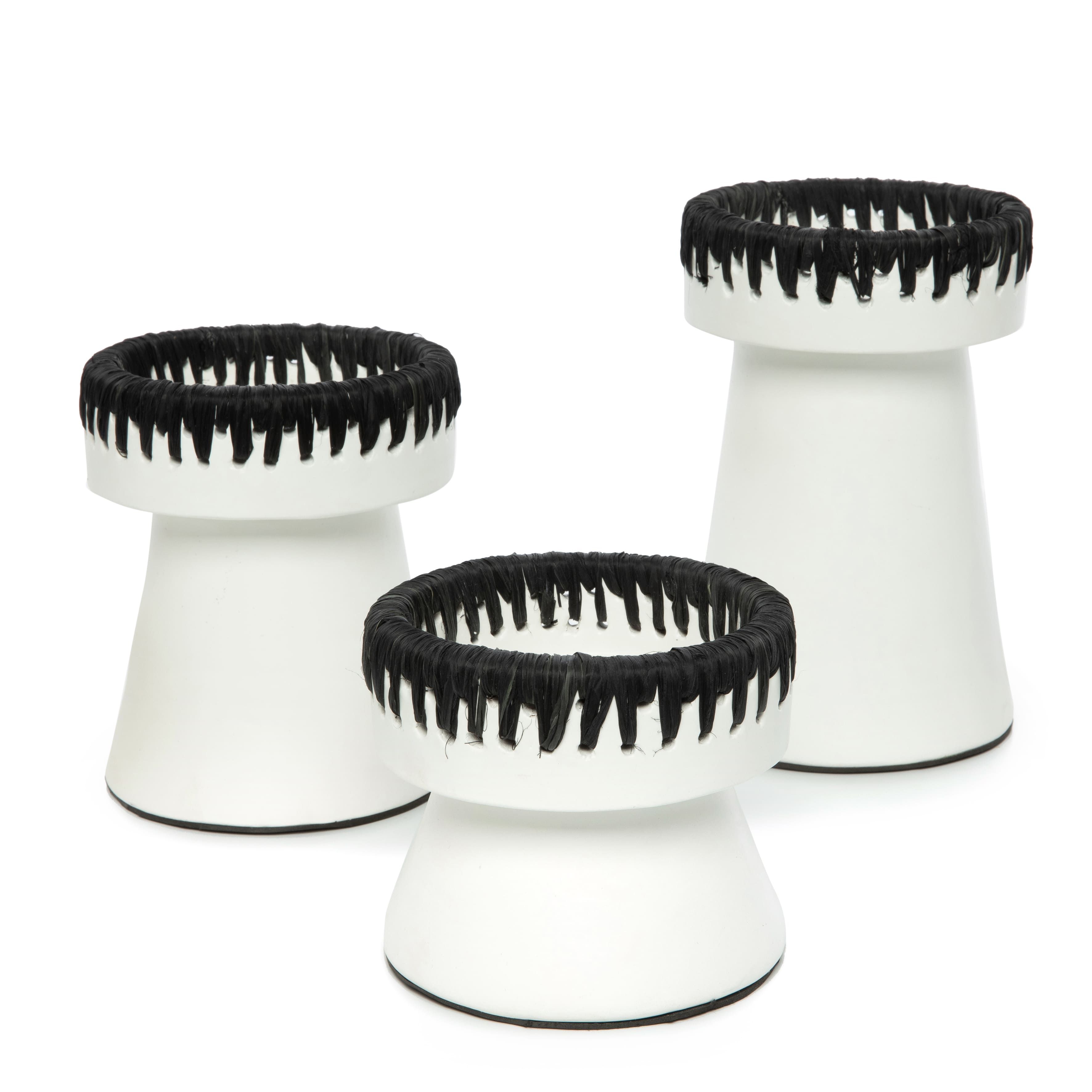 The Pretty Candle Holder - White Black - S