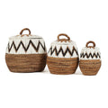 The Little Bay Beach Basket - Natural White - SET3