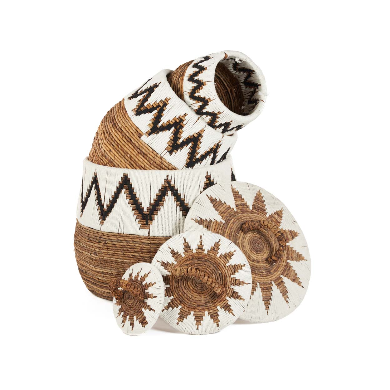 The Little Bay Beach Basket - Natural White - SET3