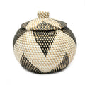 The Coolie Rice Basket - White Black - S
