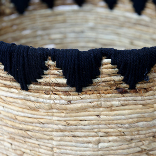 The Banana Stitched Baskets - Natural Black - Large