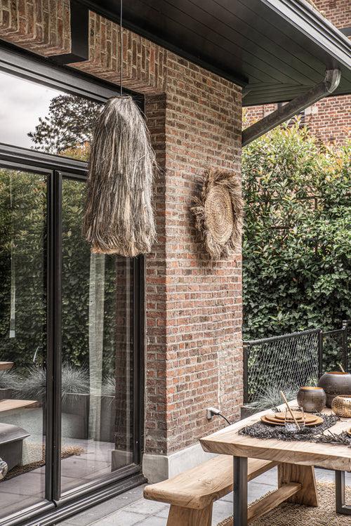 The Abaca Cuci Pendant Lamp - Natural Black- L