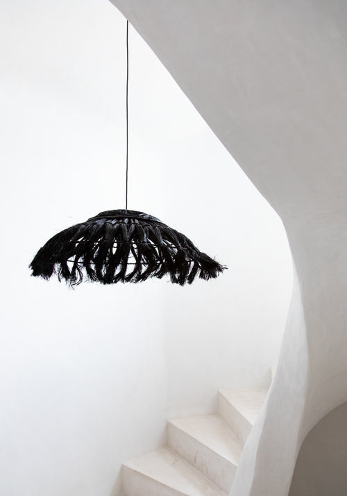 The Abaca Disc Pendant - Black